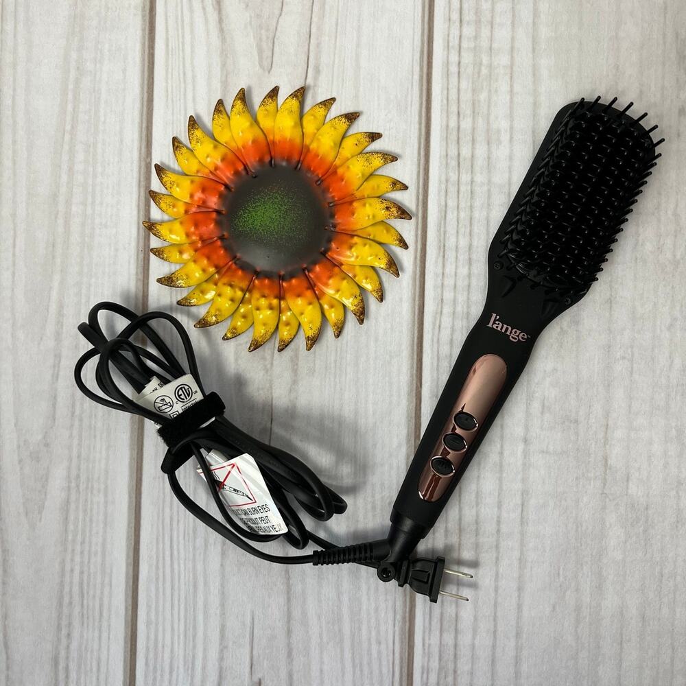 L'ange Le Vite Hair Straightener Brush Thermal Ion Ceramic Black And Pink‎